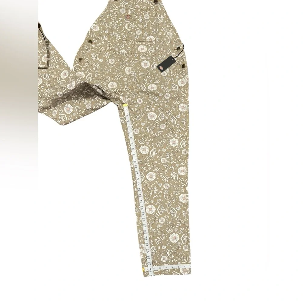 DICKIES overalls Womens Ellis Bohemian floral beige duck canvas Size M - Picture 15 of 16